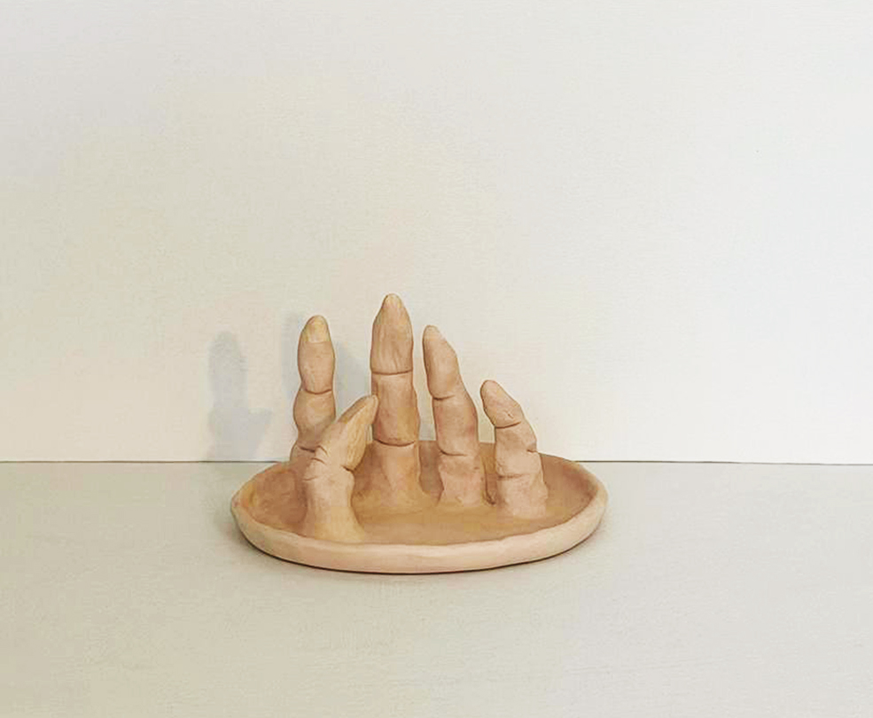 Hands Series, the same ceramic finger dish seen from a second angle
